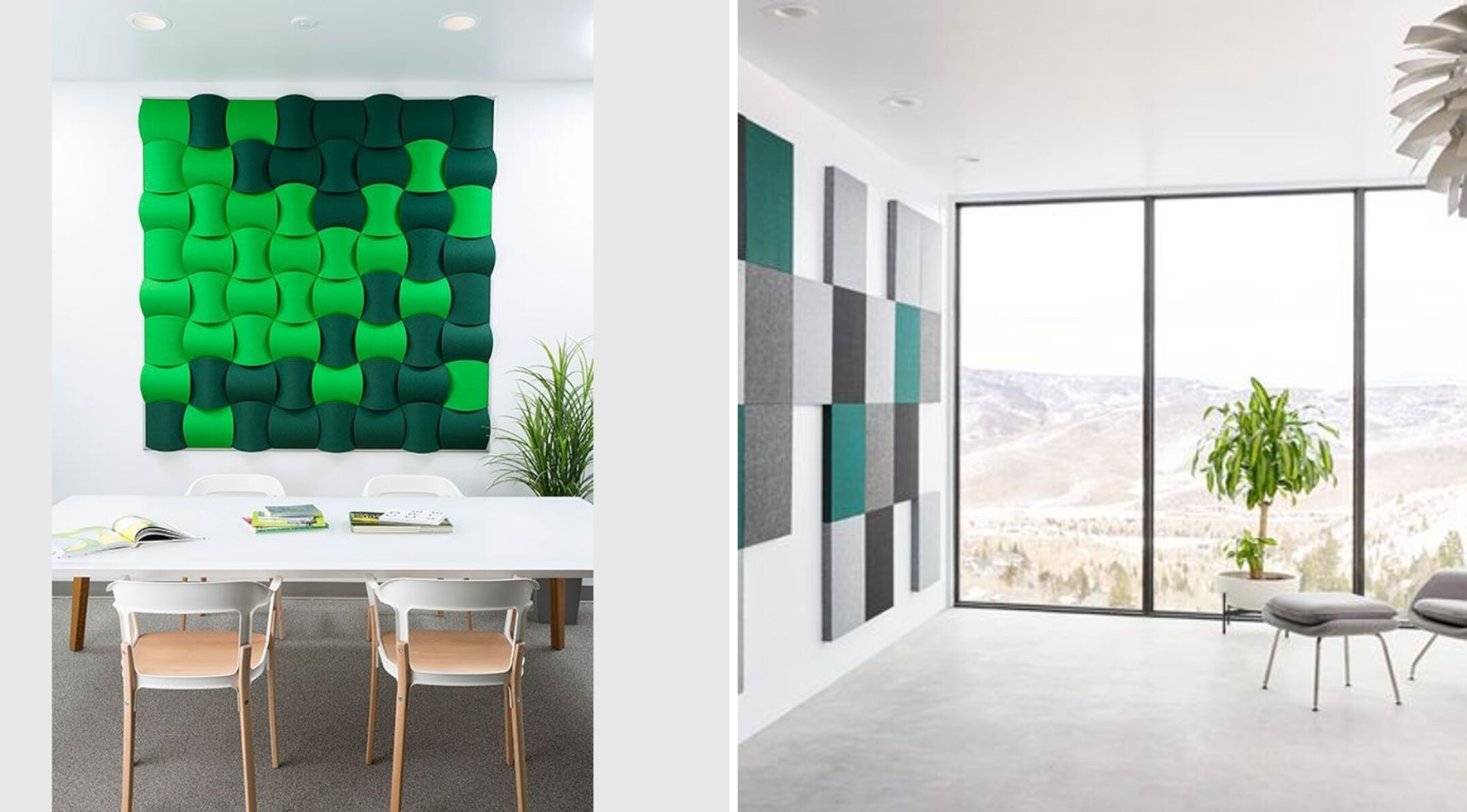 3form acoustic solutions on walls in office 