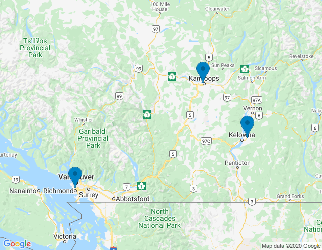 Map of Kamloops – Branch Office