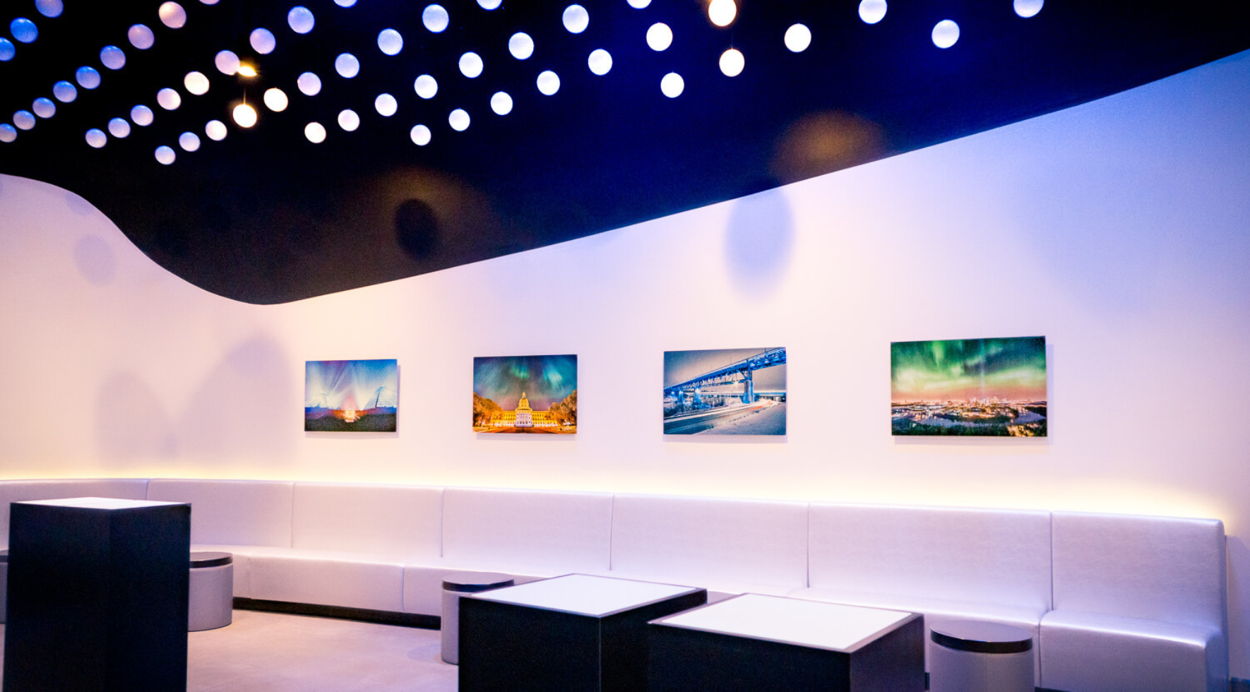 mounted artwork in the workplace